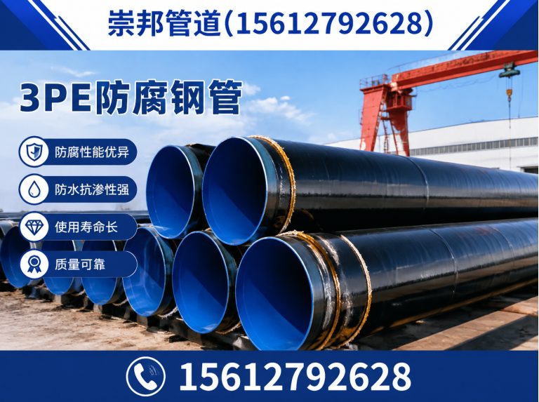 南皮县3PE防腐钢管展示图